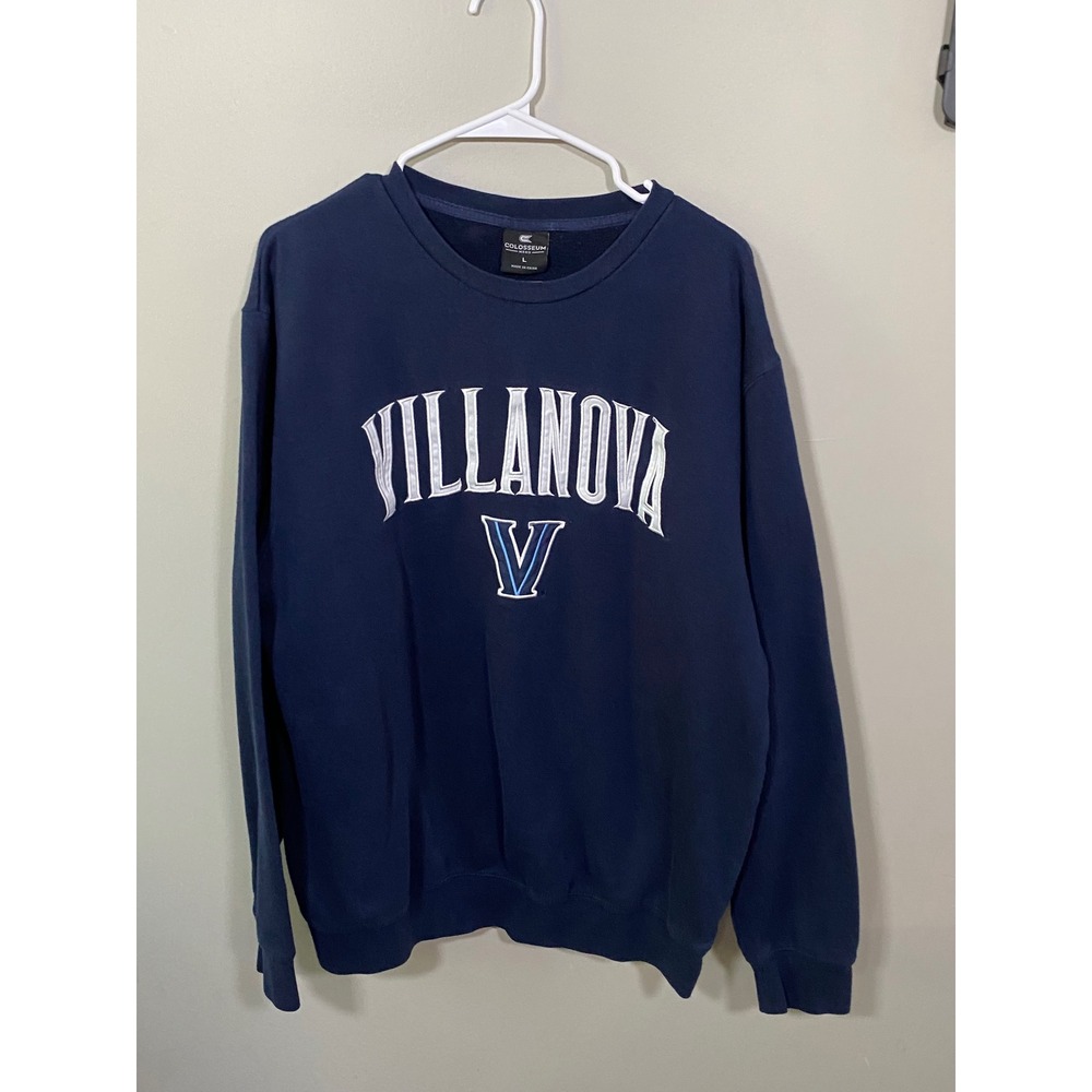 Colosseum Villanova Sweatshirt Mens Large Navy Blue Excellent NCAA Wildcats Logo